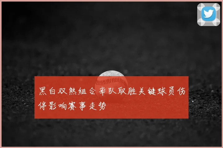 黑白双煞组合率队取胜关键球员伤停影响赛事走势