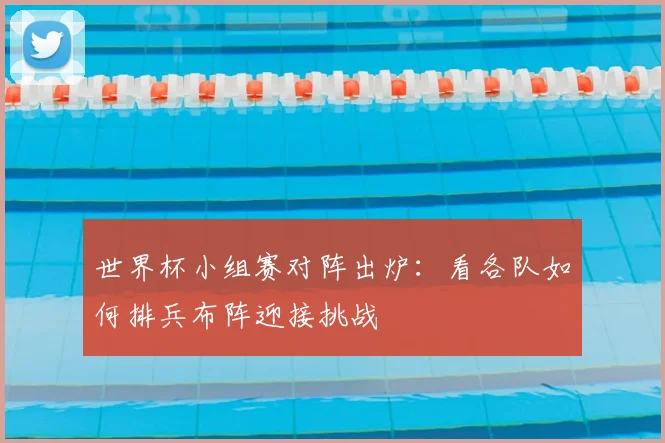 世界杯小组赛对阵出炉:看各队如何排兵布阵迎接挑战