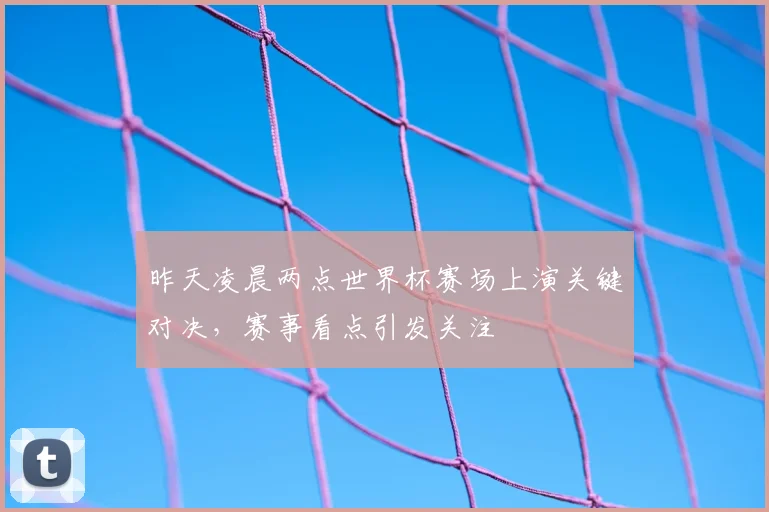 昨天凌晨两点世界杯赛场上演关键对决，赛事看点引发关注